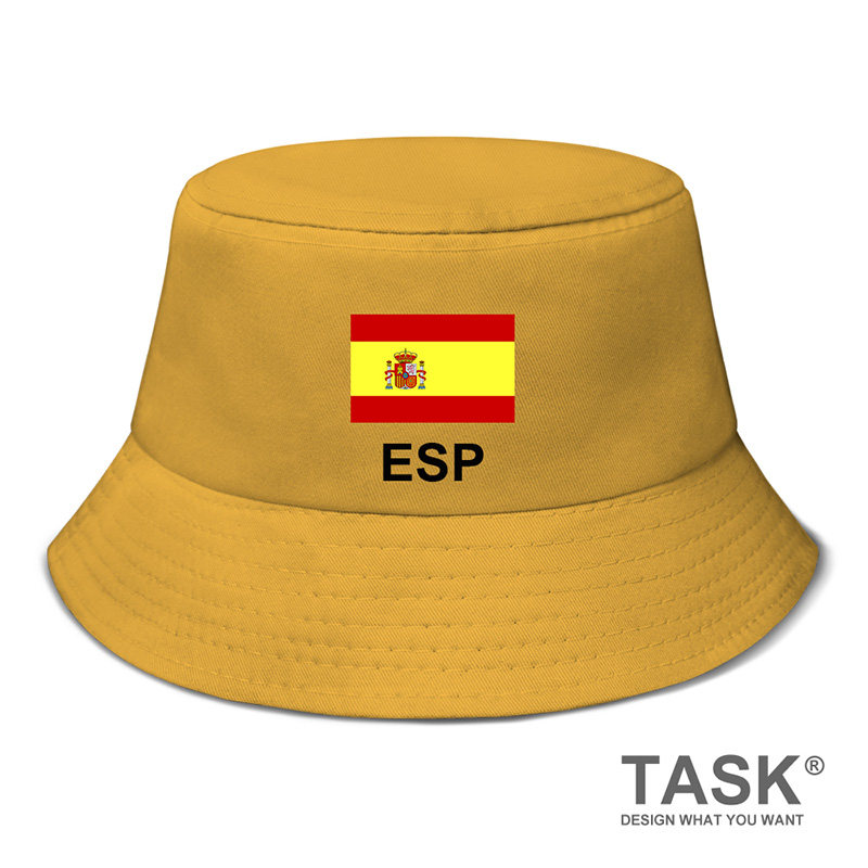西班牙spain国家休闲潮太阳帽渔夫帽男女钓鱼户外防晒帽子设 无界