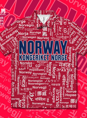 国家挪威Norway大码速干polo衫男女装多语言文字创意上衣设 无界