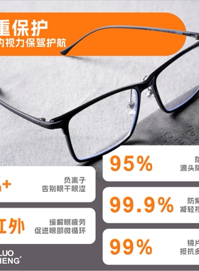 保罗保圣高端商务防蓝光老花镜高档抗疲劳高清超轻树脂老花眼镜