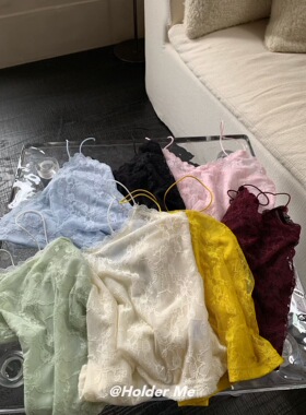 HOLDER ME 法式蕾丝甜美性感吊带衫 2026春季修身显瘦内搭女 5675