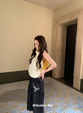 HOLDER ME 堆堆领无袖针织衫设计感小众上衣2026新款春季百搭5566