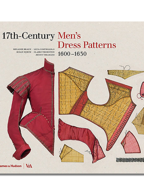 现货原版 17th-Century Men's Dress Patterns 十七世纪男装图案 时尚服装设计书