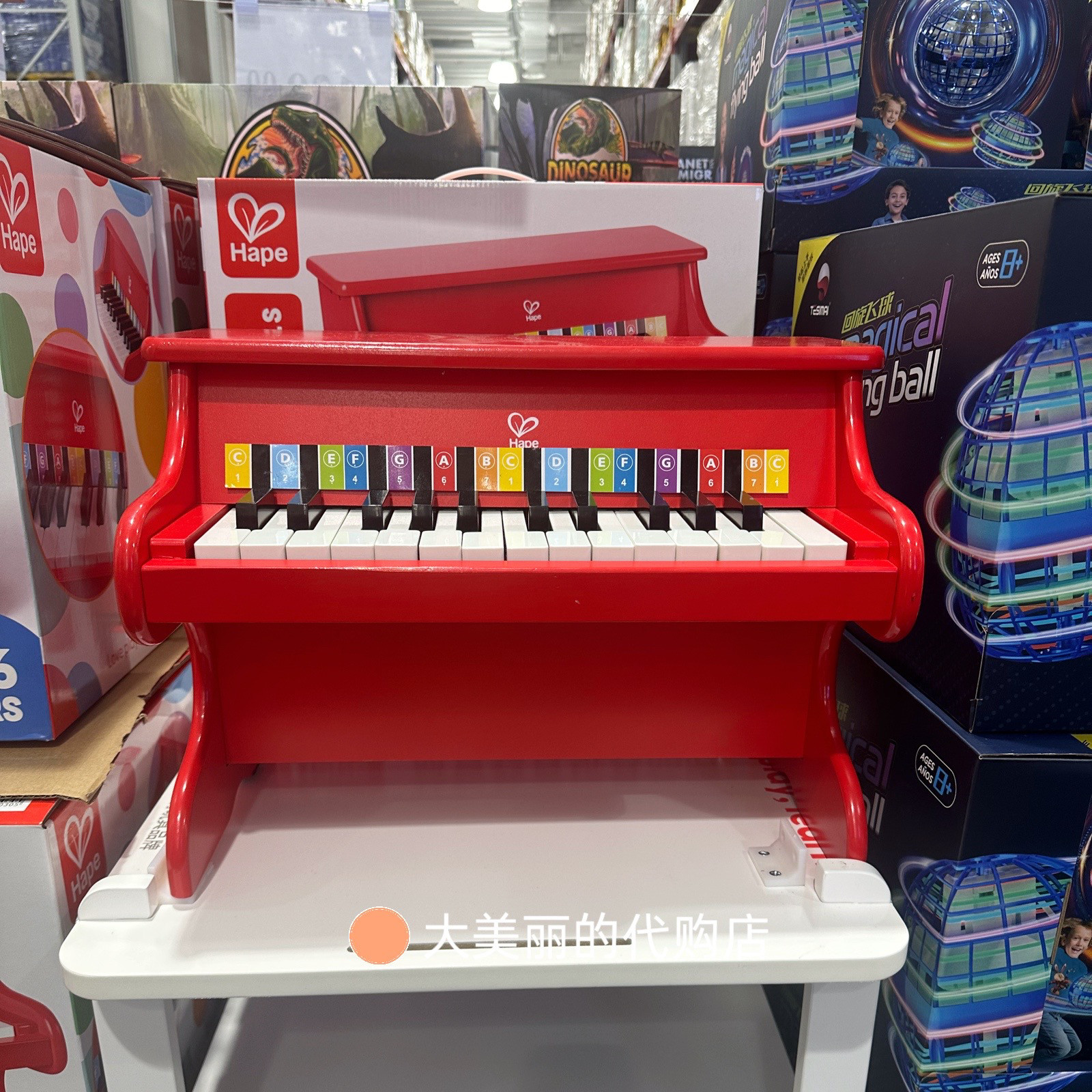 Hape25键儿童可弹奏小钢琴宝宝音乐启蒙玩具木质机械仿真玩具图片
