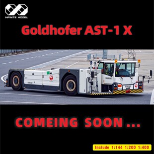 预售成品无穷模型AST-1X抱轮推车1 :200抱轮车飞机推车场景配JCGJ