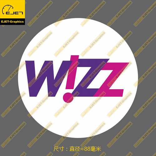 WIZZ AIR标志徽章防水个性笔记本贴汽车贴行李箱贴