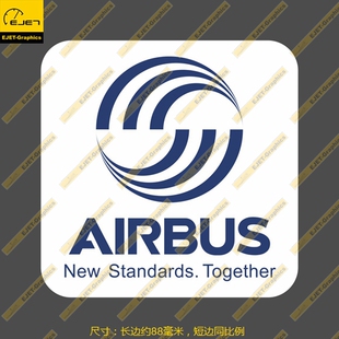 空客AIRBUS民航贴纸方形个性贴纸潮贴行李箱贴车贴笔记本贴