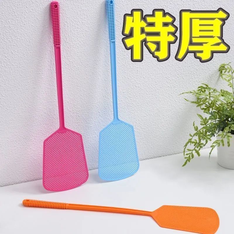 【好货推荐】熟胶长杆苍蝇拍家用打不烂耐用加厚打蚊子打苍蝇拍子