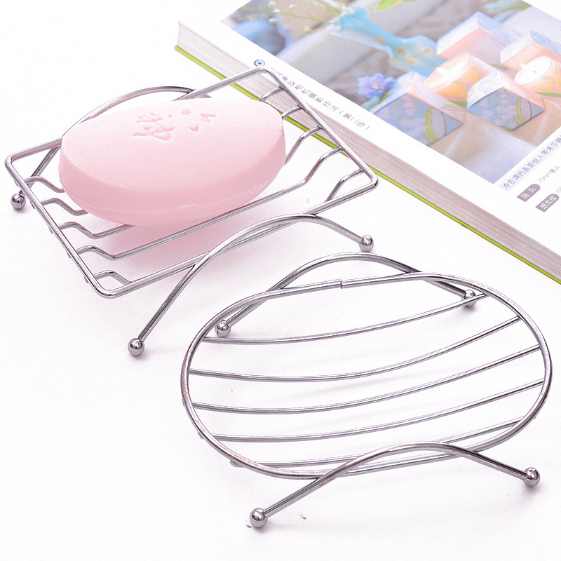 【精选】不锈钢肥皂盒创意浴室置物架家用香皂收纳打孔沥水实用设