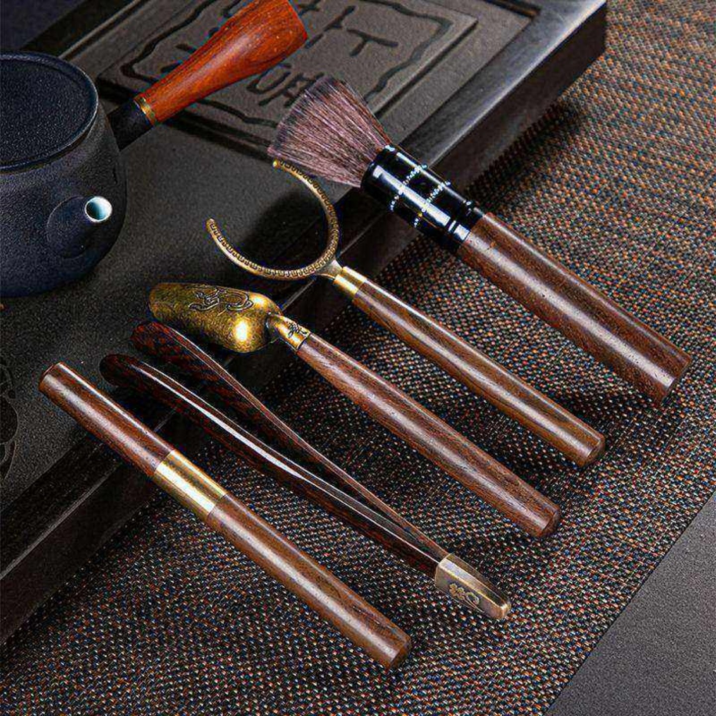 木制防滑茶夹子茶叶镊子便携泡茶功夫茶具实用设计辅助工具配件