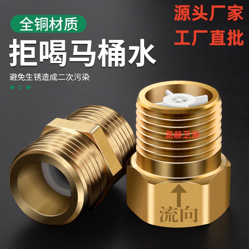 全铜卫生间马桶单向止回阀防反水热水器通用逆止阀安全可靠设计