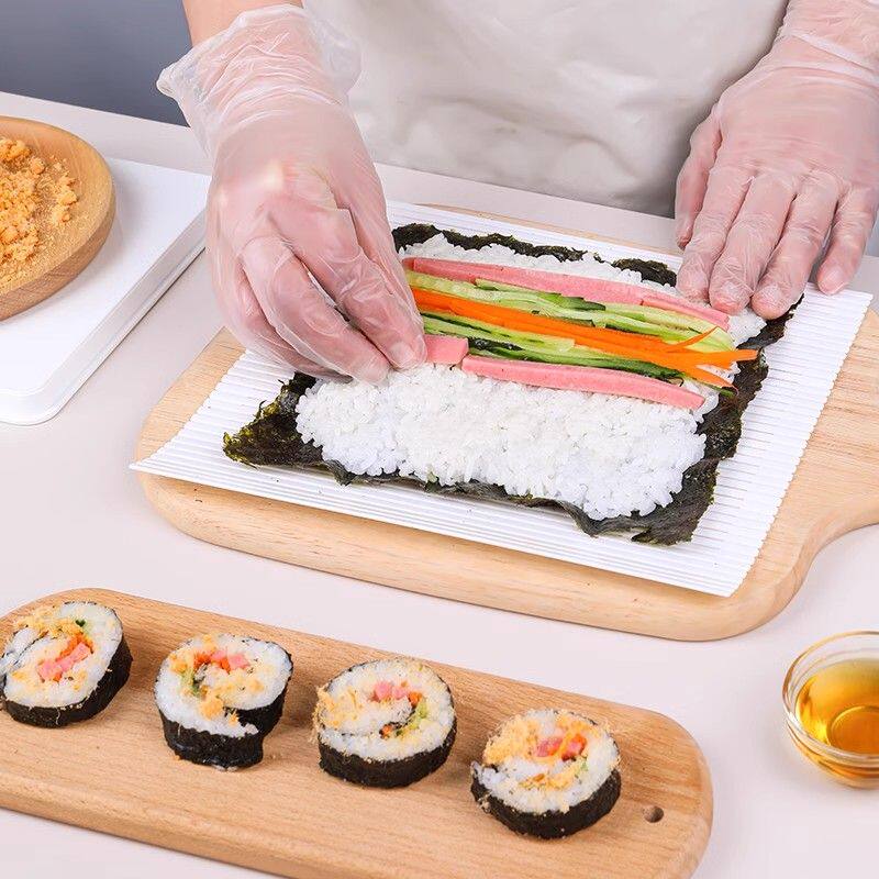 食品级寿司卷帘自制饭团紫菜包饭不粘模具便携厨房工具家用寿司帘