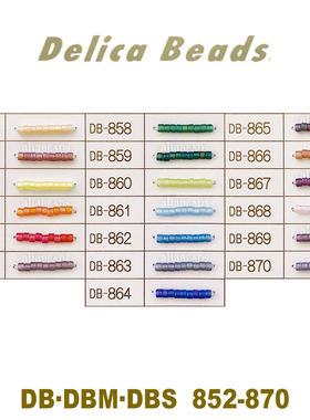 DB/DBM/DBS套装35:透明幻彩磨砂系列C~MIYUKI御幸古董珠852-870