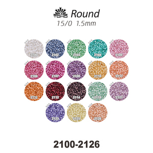 TOHO圆珠套装4S:蛋白灌银系列~1.5mm日本东宝散珠米珠2100-2126