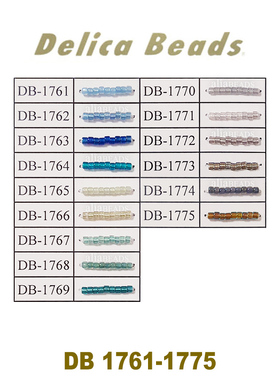 DB套装67:染心系列9~MIYUKI御幸1.6mm古董珠蓝绿色系1761-1775