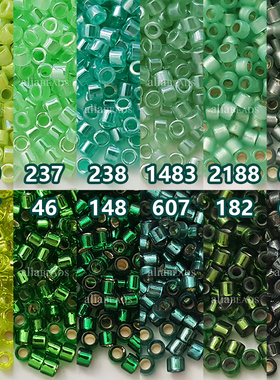 MIYUKI古董珠草绿色系~DB 46/147/148/169/182/237/238/606/607