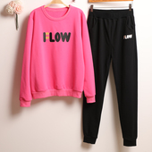 两件套卫衣休闲套装 女装 女 女运动服运动装 春秋纯棉运动套装