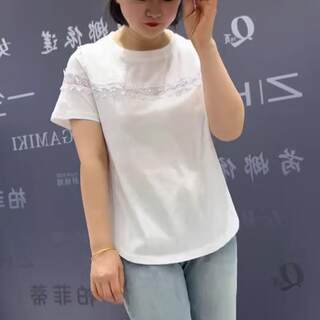 专柜3015女权贵族早夏新款洋气显瘦胖MM大码女装常规款短袖T恤潮