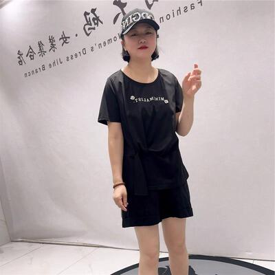 女权贵族3129夏T恤时尚潮流200斤短袖上衣洋气衫加大码女装打底
