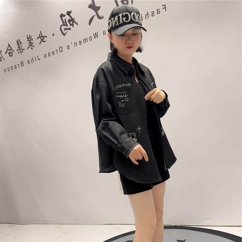 女权贵族2026年货初春T恤水洗牛仔衬衫加肥加大胖mm气质打底1009,女装/女士精品,大码内搭,淘宝优惠券,粉丝福利购,淘宝优惠卷