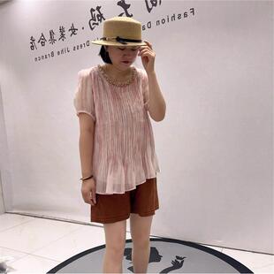 芮娜依莲2026夏装新5778短袖衫加肥加大码女装胖mm上衣显瘦打底衫