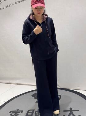 2026秋季新款芮娜依莲套装加大码女装外套长裤两件套装7132