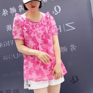 女装 短袖 欧韩修身 显瘦胖MM大码 新款 圆领百搭小衫 3279女权贵族夏季