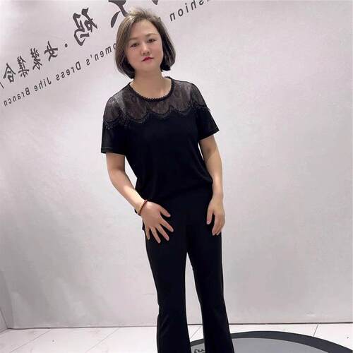 芮娜依莲时尚大码打底衫2026夏装T恤5746醋酸短袖大码女装宽松衫