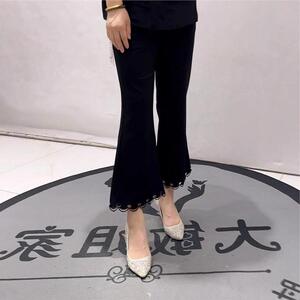 2026夏装新女权贵族高腰时尚潮流胖mm裤1029200斤显瘦微喇裤子