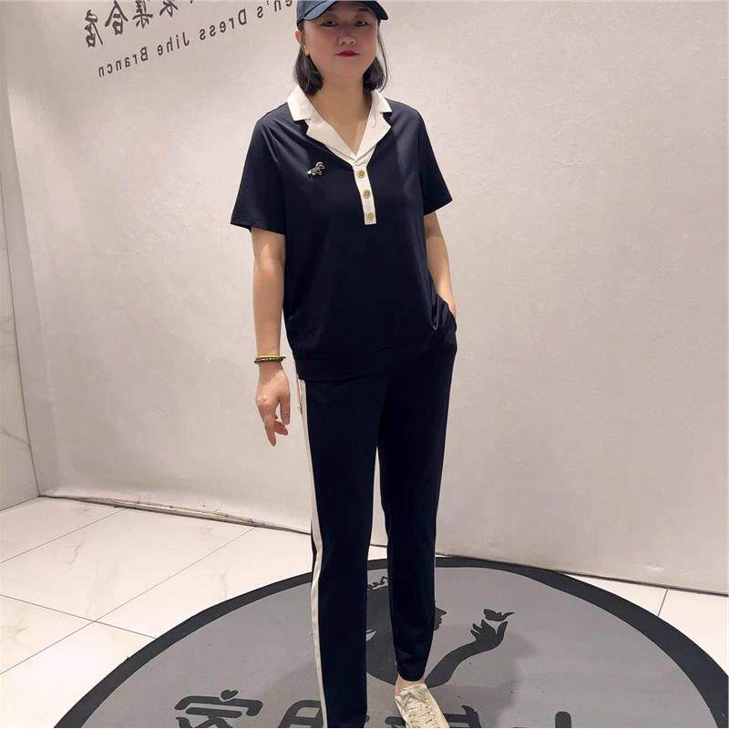 芮娜依莲时尚潮夏装套装5787套装加肥加大码女装显瘦两件套套装女