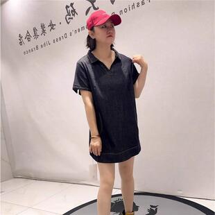 200斤衫 2026初夏新款 女装 大码 胖mm天骄一生水26257一手长牛仔短袖