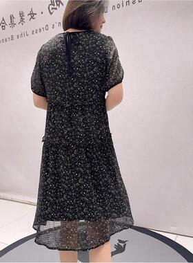 女权贵族裙2026夏装新款3752连衣裙大码女装加肥加大雪纺气质裙