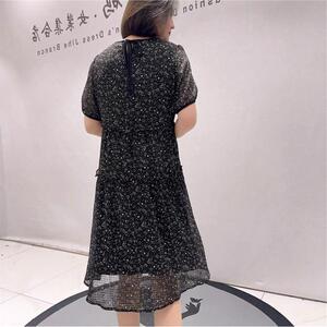 女权贵族裙2026夏装新款3752连衣裙大码女装加肥加大雪纺气质裙