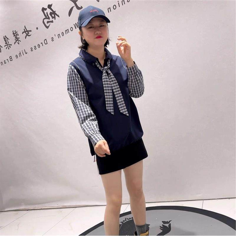 2026春季上衣芮娜依莲潮T恤5452假两件衬衫加大码女装显瘦打底,女装/女士精品,大码内搭,淘宝优惠券,粉丝福利购,淘宝优惠卷