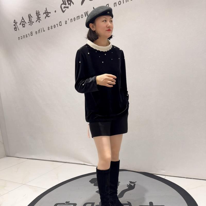 2026春季芮娜依莲打底衫加大码女装加肥加大气质衫200斤T恤衫1382