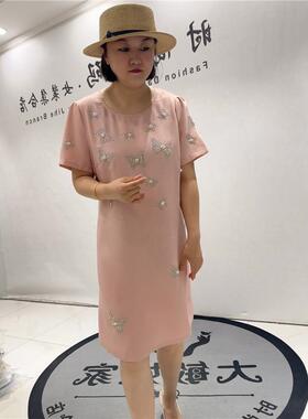 芮娜依莲时尚潮流裙2026夏装5199连衣裙加肥加大码女装宽松显瘦裙