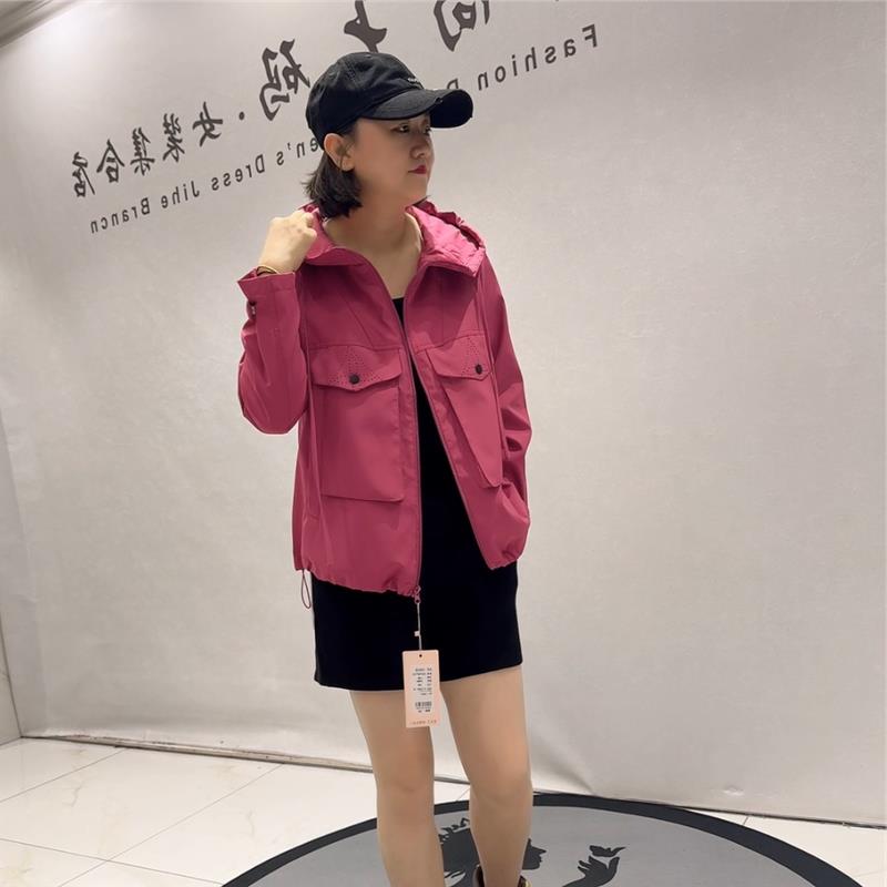 芮娜依莲2026秋装7126连帽开衫外套加肥加大码女装时尚潮流上衣
