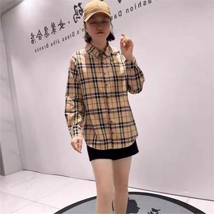 加肥加大胖mm遮肉打底1503 格子衬衫 2026春女权贵族春款 年货时尚