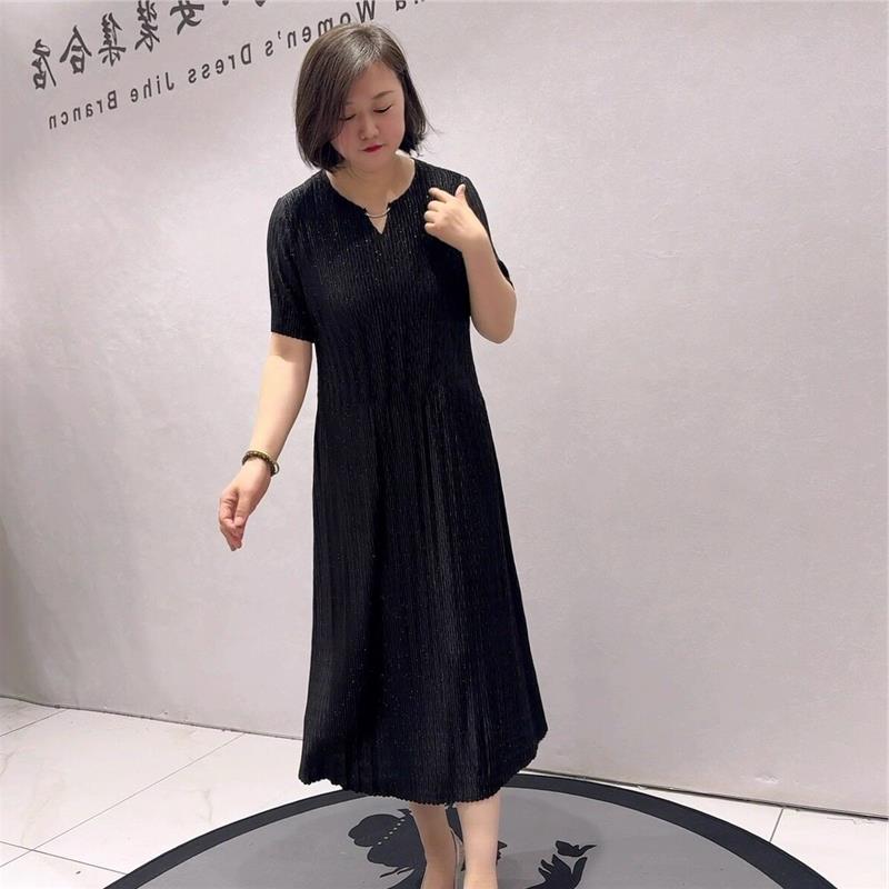 2026夏季新款芮娜依莲时尚潮裙9149连衣裙大码女装宽松显瘦气质裙