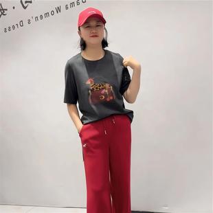 女权贵族2026年货初春大码 T恤加肥加大胖mm气质打底1519 T恤短袖