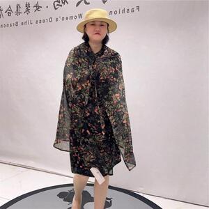 2026夏女权贵族大码女装连衣裙31190大码女装胖妹妹显瘦旗袍长裙