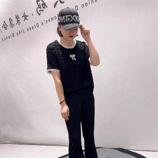 女装 2026初夏新芮娜依莲胖mm打底衫 5748减龄短袖 大码 上衣女 气质衫