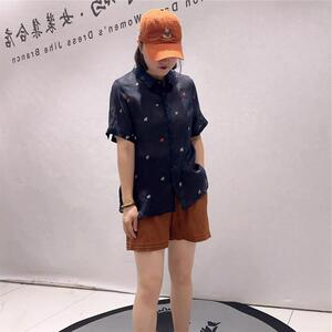 女权贵族T恤2026夏装打底31001麻料短袖衬衫大码女装200斤上衣