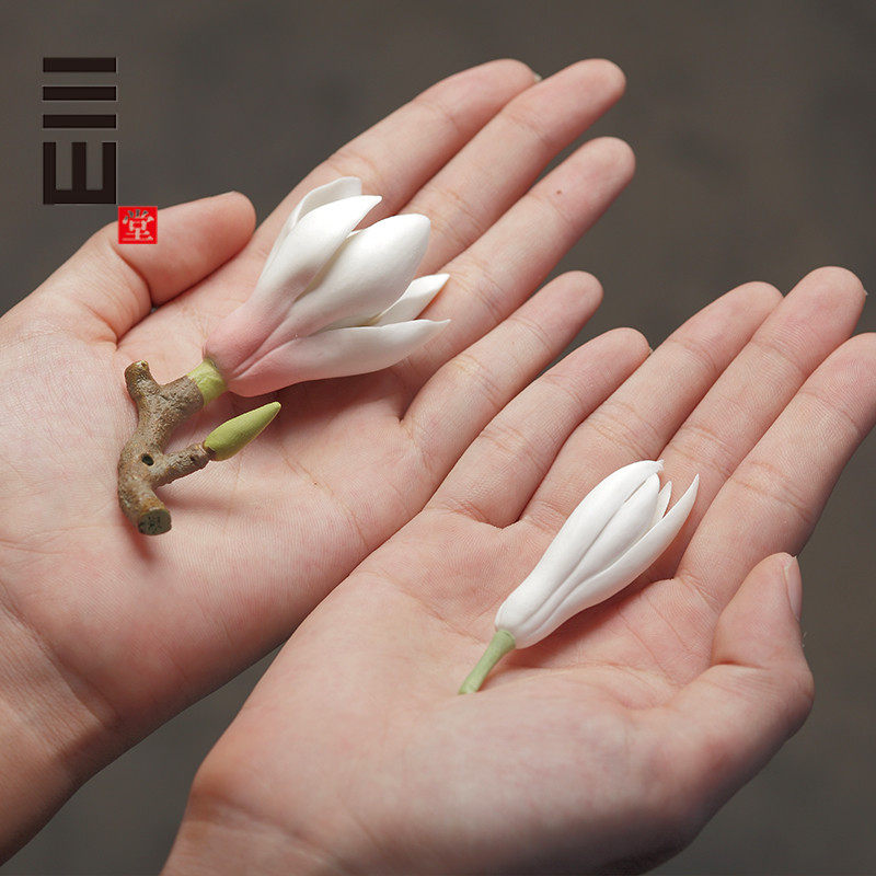 三山堂 玉兰花茶宠香插精品摆件可养 变色茶具茶台摆件创意禅茶玩,餐饮具,茶道/香炉,淘宝优惠券,粉丝福利购,淘宝优惠卷