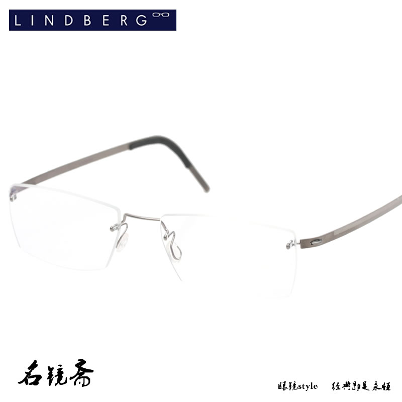 丹麦LINDBERG林德伯格无框高端商务超轻系列钛架近视眼镜架 T608-封面