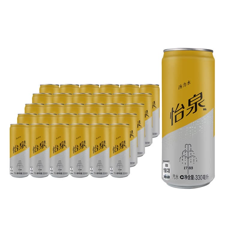 怡泉 Schweppes 汤力水 Tonic Water 330ml*24罐 包装随机 包邮 咖啡/麦片/冲饮 碳酸饮料 原图主图