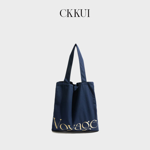 CKKUI韩系学院风字母印花帆布包