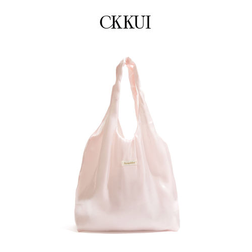 CKKUI韩系甜美缎面粉色包包