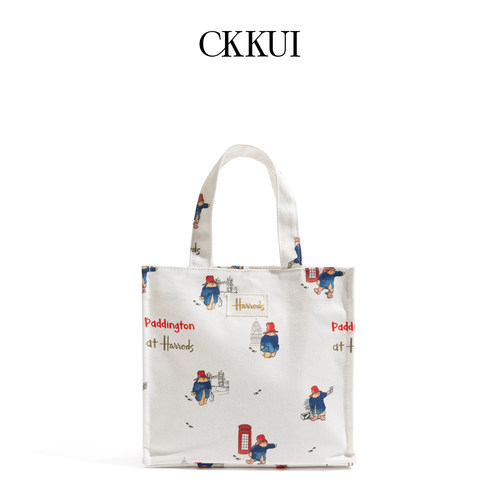 CKKUI卡通印花帆布包欧美购物袋