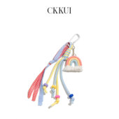 CKKUI 饰配饰 秋冬多巴胺编绳彩虹包包挂件小清新挂饰钥匙扣小众装