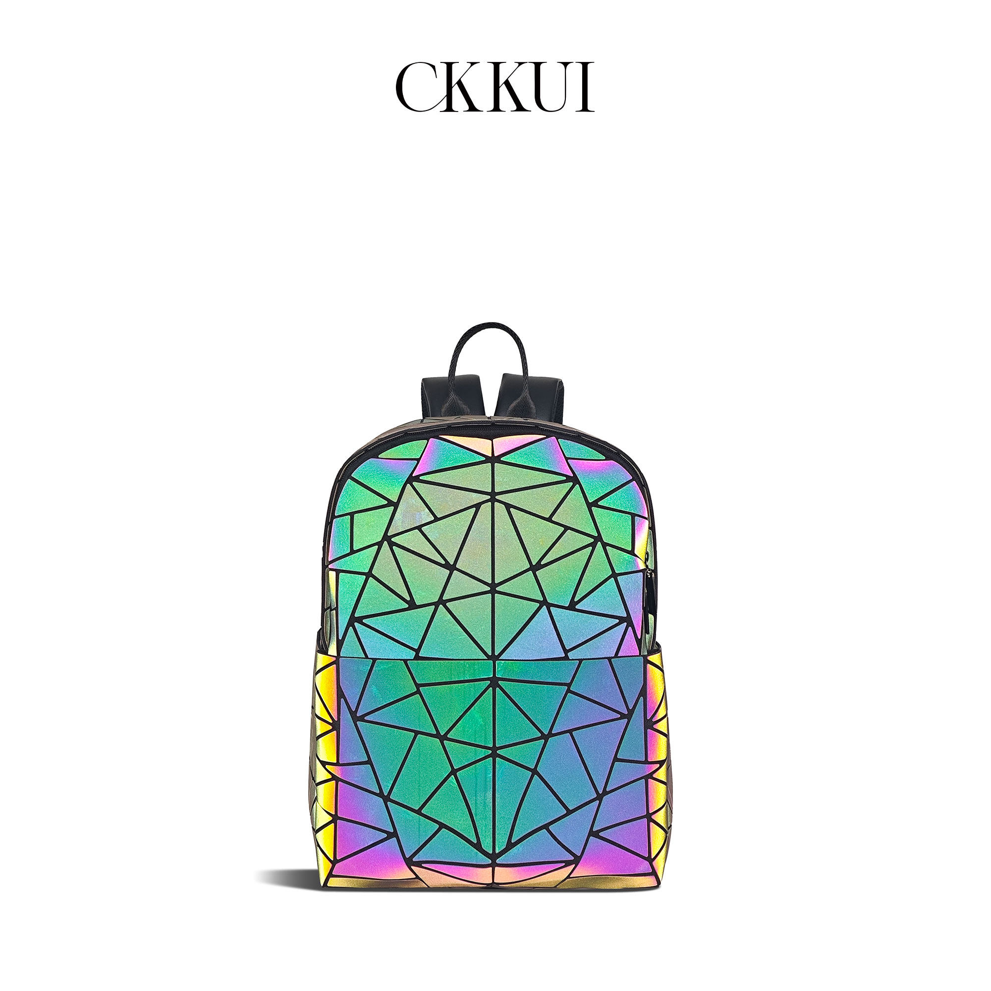 CKKUI 日本小众炫彩变色双肩包包几何菱格镭射书包大容量小众背包,箱包皮具/热销女包/男包,双肩背包,淘宝优惠券,粉丝福利购,淘宝优惠卷